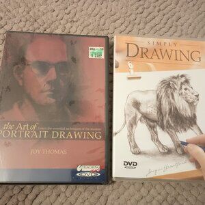 Lot of 2 drawing instruction DVDs - one NEW
